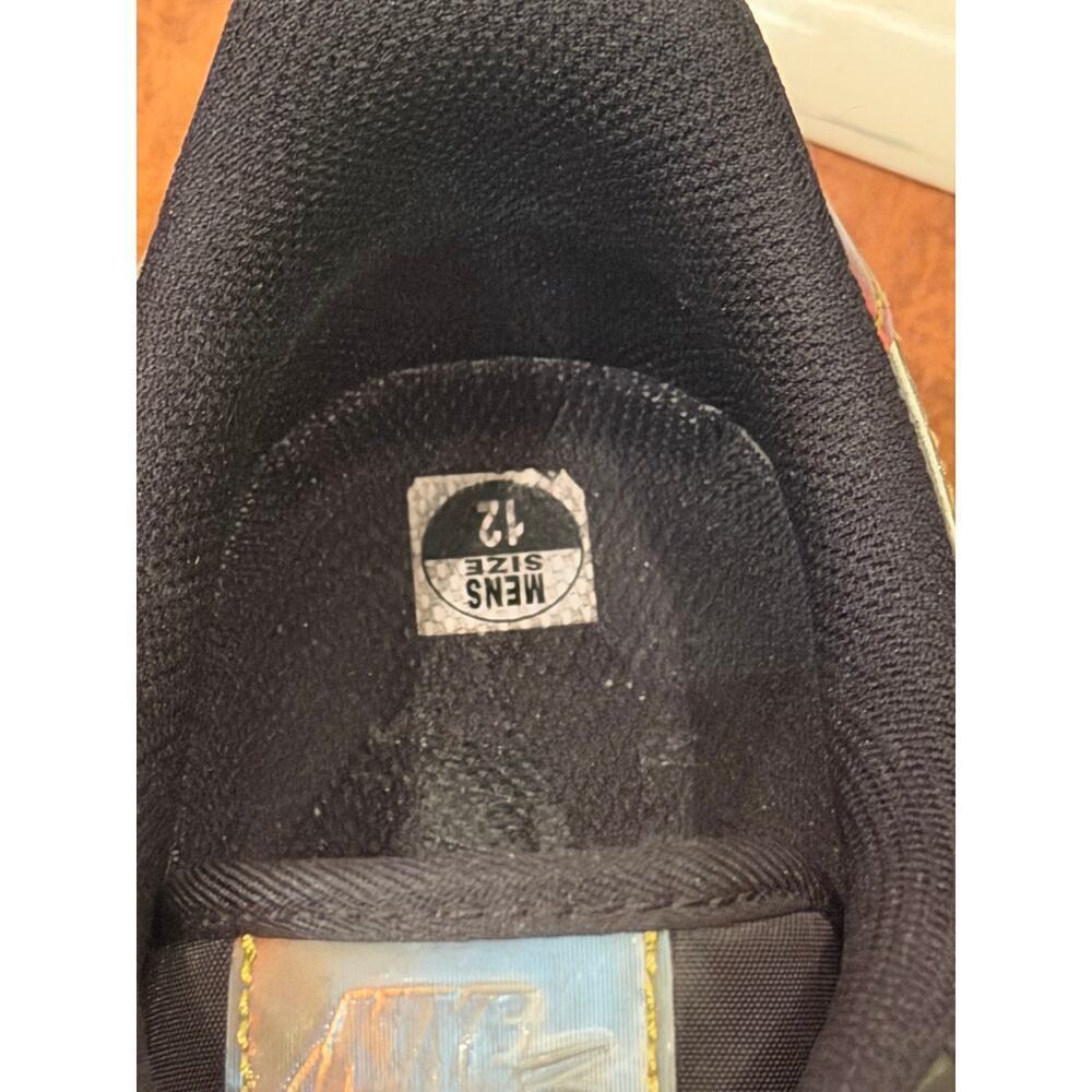 Nike Air Firce 1 Low Men’s Black Misplaced Swoosh Tennis Shoes Size 12 - Picture 9 of 10